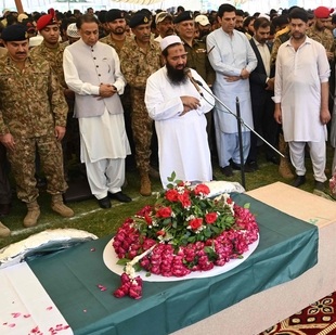 Funeral for Terrorist with Pakistan Army Men